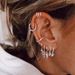 8Pcs Star Moon Ear Cuff Dangle Earrings Set -  