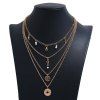 Collier Pendant Géométrique Etoile Croix Multi-Couches - d'or 