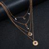 Collier Pendant Géométrique Etoile Croix Multi-Couches - d'or 