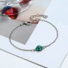 5Pcs Moon Faux Emerald Chain Bracelet Set -  