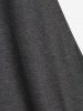 Plus Size Lace Panel Pocket Raglan Sleeves V Notched T Shirt -  