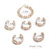 6 Pièces Ensemble de Boucles D'Oreilles Ouverte avec Chaîne en Alliage - d'or 