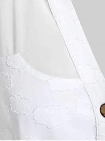 Plus Size Solid V Notched Long Sleeves Shirt