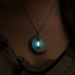 Collier en Chaîne D'Alliage avec Pendentif Lune en Cristal Noctilucent - Argent 