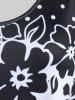 Plus Size Polka Dot Floral Print Tee -  