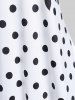 Plus Size Polka Dot Floral Print Tee -  