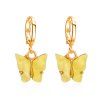 Boucles D'Oreilles Pendantes Papillon en Acrylique - d'or 