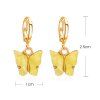 Boucles D'Oreilles Pendantes Papillon en Acrylique - d'or 