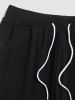 Playing Card Pattern Sport Jogger Pants -  