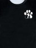 Cartoon Dog Cat Printed Unisex  Short Sleeves Tee -  
