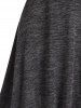 Cold Shoulder Skew Neck Flounce Heather High Low Dress -  