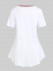 Plus Size Animal Cat and Mouse Print Tee -  