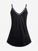 Plus Size Heart Printed Ombre Tank Top -  