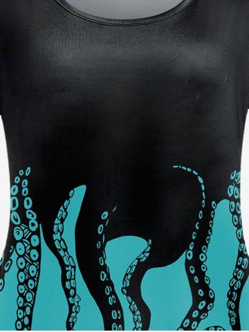 Plus Size Short Sleeve Octopus Print Tee