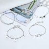 5Pcs Braided Moon Star Snowflake Bracelet -  