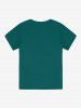 T-shirt Unisexe à Imprimé Chat 3D - Vert profond L