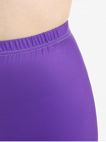 Plus Size Halloween High Waist Bat Print Skinny Leggings