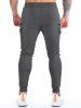 Drawstring Side Flap Pockets Casual Sport Cargo Sweatpants -  