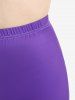 Plus Size Halloween High Waist Bat Print Skinny Leggings -  