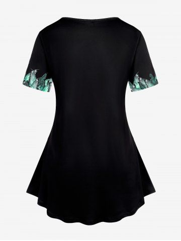 Gothic Butterfly Skull Print Tee