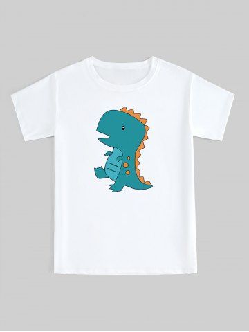 Camiseta Unisex Dinosaurio Estampado Gráfica - WHITE - XL