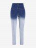 Plus Size Dip Dye Ripped Jeans -  