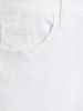 Plus Size & Curve Ripped Raw Hem Tapered Cropped Jeans -  
