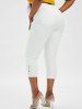 Plus Size & Curve Ripped Raw Hem Tapered Cropped Jeans -  