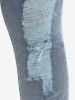 Plus Size Ripped Distressed Frayed Skinny Jeans -  
