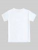 T-shirt Unisexe à Imprimé Graphique - Blanc 2XL