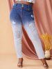 Plus Size Dip Dye Ripped Jeans -  