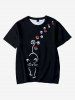 T-shirt pour Enfant en Couleur Unie à Imprimé Griffes du Chat - Noir 170