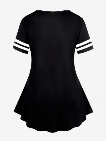 Halloween Gothic Skeleton Heart Print Tee