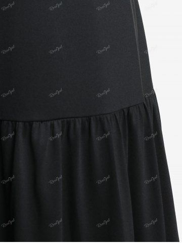 Plus  Size Gothic O Ring Chains Handkerchief Tank Top