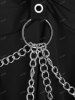 Plus  Size Gothic O Ring Chains Handkerchief Tank Top -  