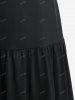 Plus  Size Gothic O Ring Chains Handkerchief Tank Top -  