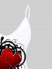 Plus Size Heart Printed Tank Top -  