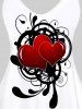 Plus Size Heart Printed Tank Top -  