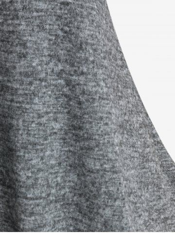 Plus Size Colorblock Cable Knit Tee