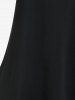 T-shirt Déchiré Panneau en Dentelle de Grande Taille - Noir 3X | US 22-24