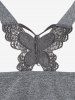 Plus Size & Curve Lace Butterfly Bra Top -  