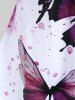 Robe Ligne A Croisée Papillon en Blocs de Couleurs sans Manches de Grande Taille - Noir 4X | US 26-28