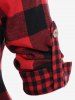 Plus Size Plaid Roll Up Sleeves Shirt with One Pocket -  