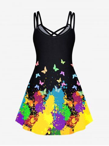 Black Paint Splatter Dress