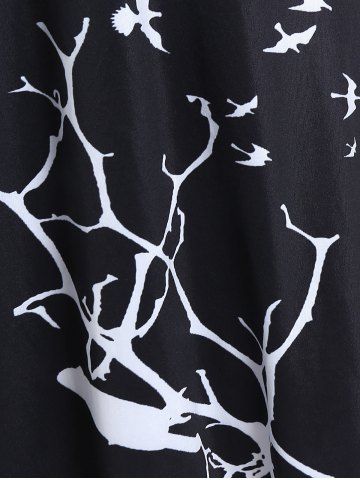 Halloween Costume Crisscross Skeleton Print Dress