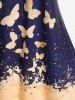 Plus Size Short Sleeve Butterfly Print T-shirt -  