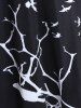 Robe Croisée Gothique à Imprimé Squelette D'Halloween - Noir 1X | US 14-16