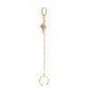 Boucles D'Oreilles Manchette en Chaîne Motif Etoile en Strass - d'or 