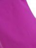 Plus Size Solid Color Flounce Skew Neck Summer Casual Blouse -  