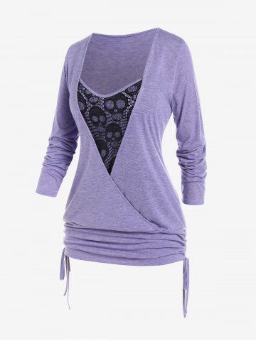 1 Pieza con Encaje de Cráneo en Talla Extra - LIGHT PURPLE - M | US 10